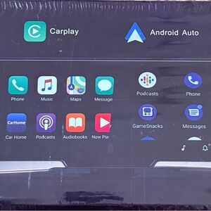 Car Audio Display with Carplay and Android Auto - Black